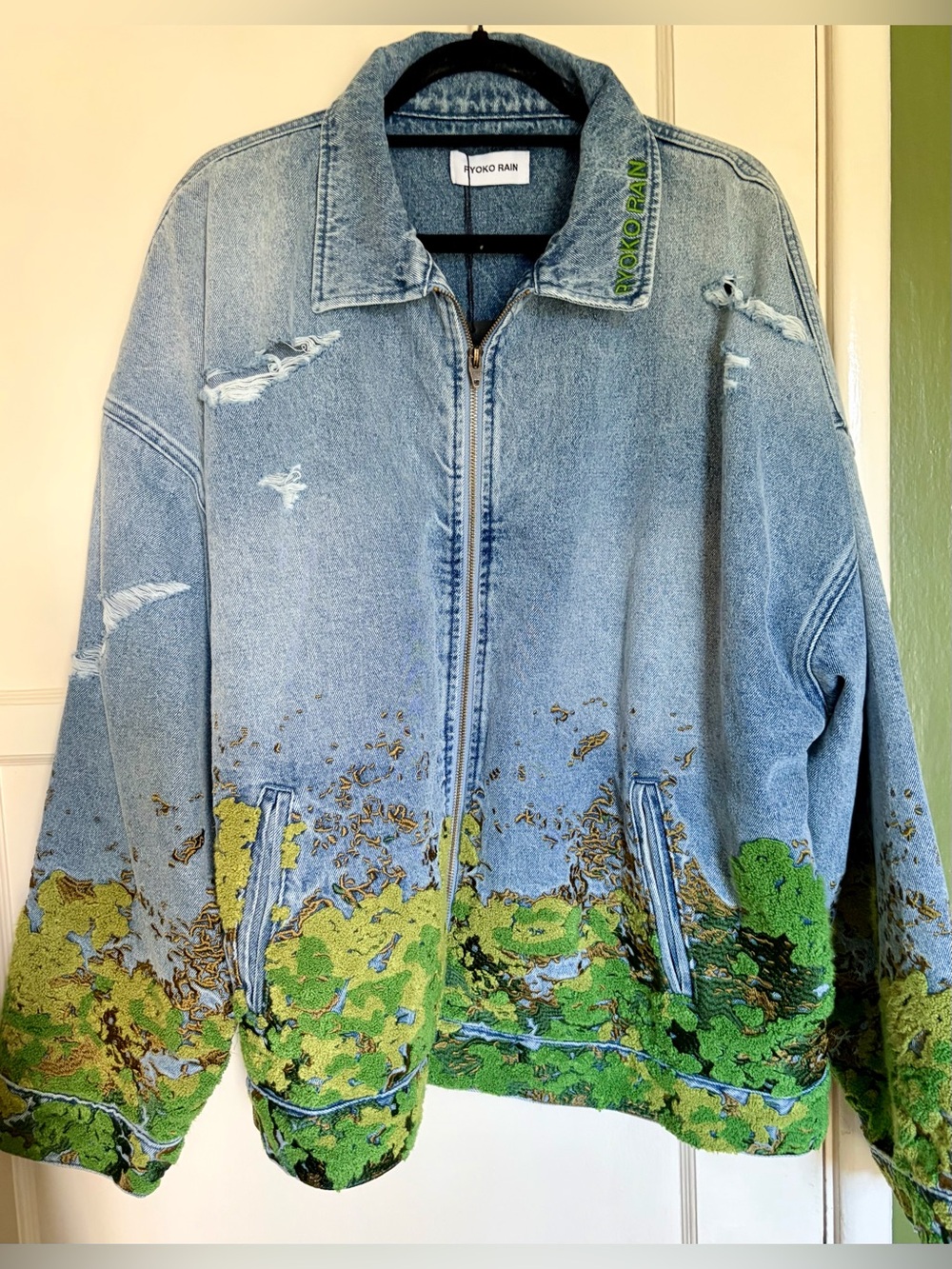 Unisex RYOKO RAIN Moss Denim Work Jacket